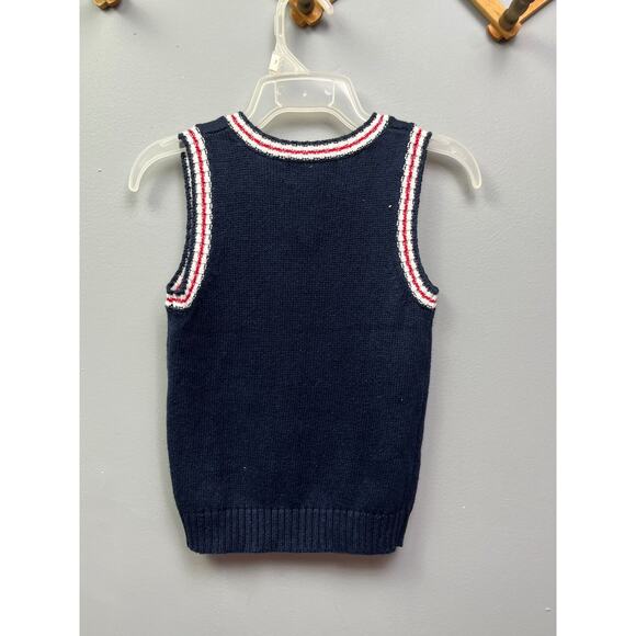 Good Lads Anchor sweater vest Boys size 4 Navy/Red - Picture 4 of 5